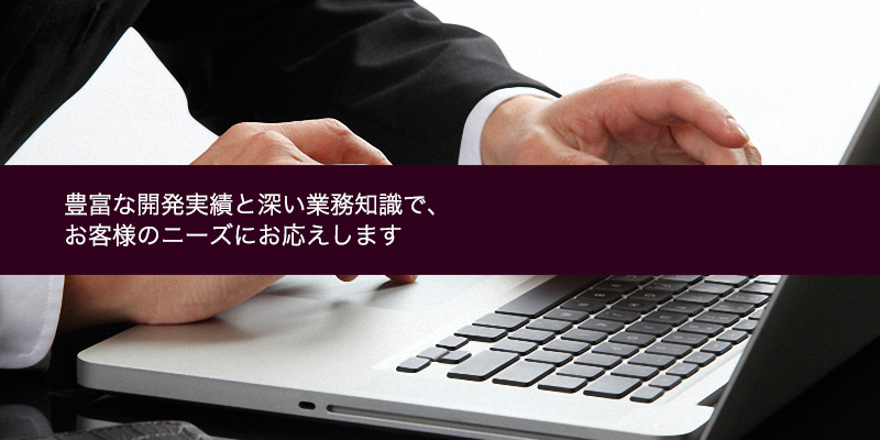 豊富な開発実績と深い業務知識で、お客様のニーズにお応えします